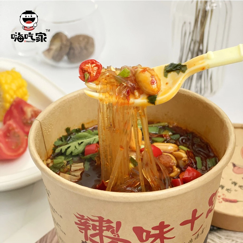 HAI CHI JIA Spicy & Sour Vermicelli(suan la fen) (6 Cups) 嗨吃家酸辣粉6桶装 6 x 143g - Image 4